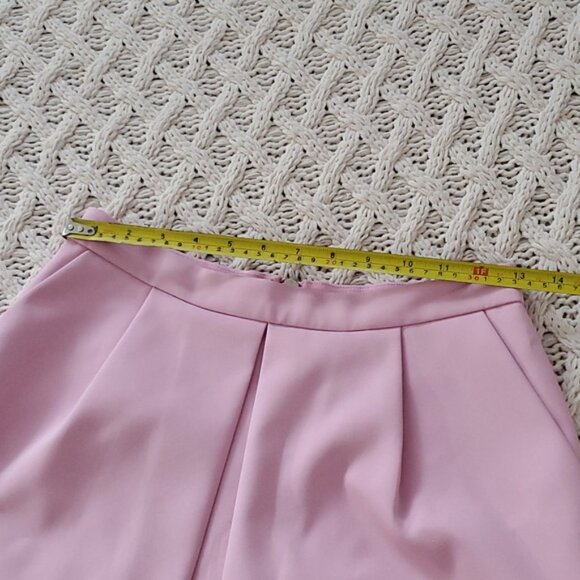 J CREW Pleated High Waisted Skater Skirt in Light Bubblegum Pink- Size 0… - Picture 14 of 15